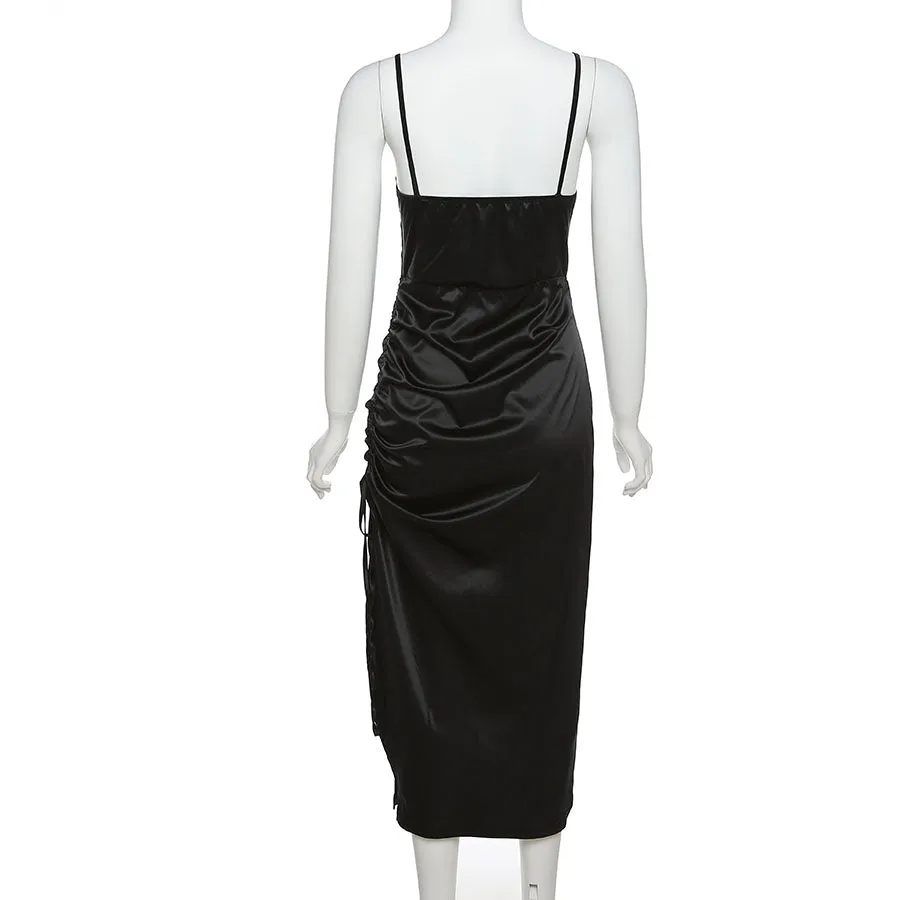 2023 Sleeveless Dress Backless Solid Fall Evening Dresses Elegant Casual Dresses Women