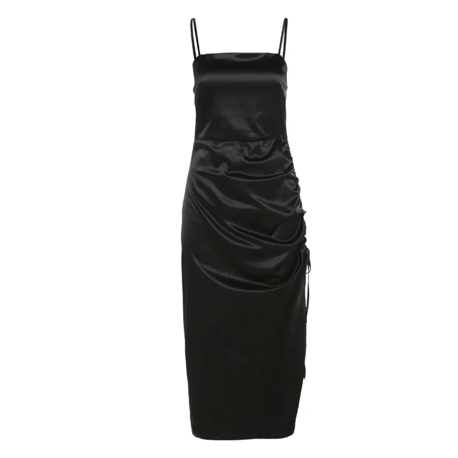 2023 Sleeveless Dress Backless Solid Fall Evening Dresses Elegant Casual Dresses Women