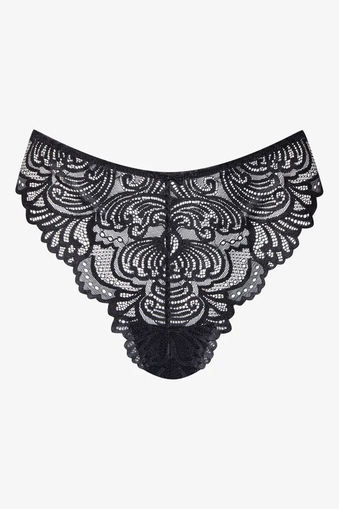 3 Pack Lace Thongs Black, Natural & White