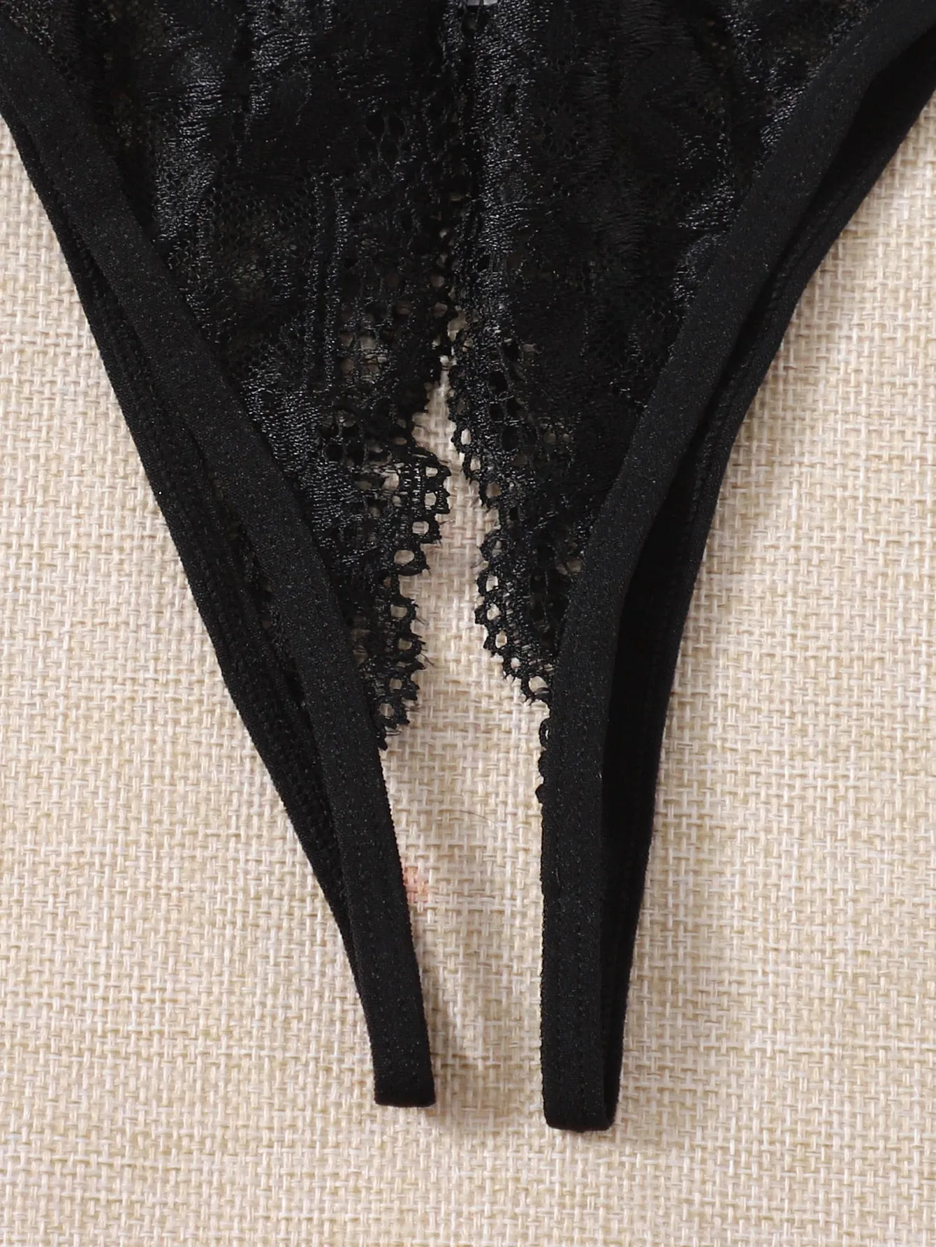 3pack Floral Lace Crotchless Panty Set