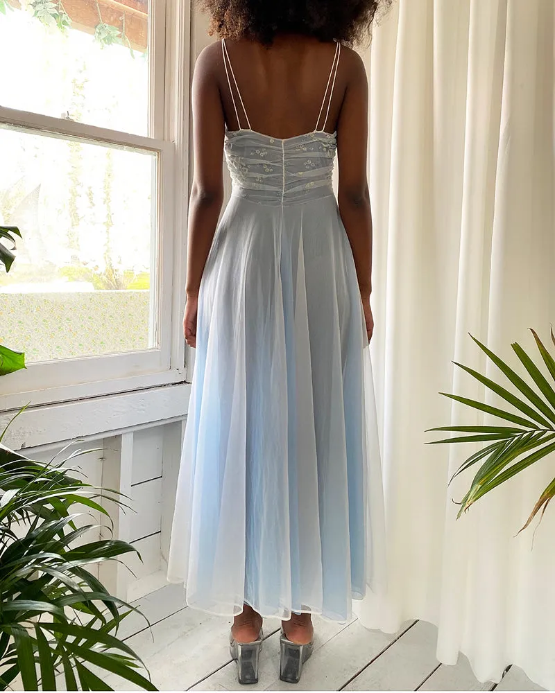 50s Schiaparelli Peignoir & Nightgown Set | S