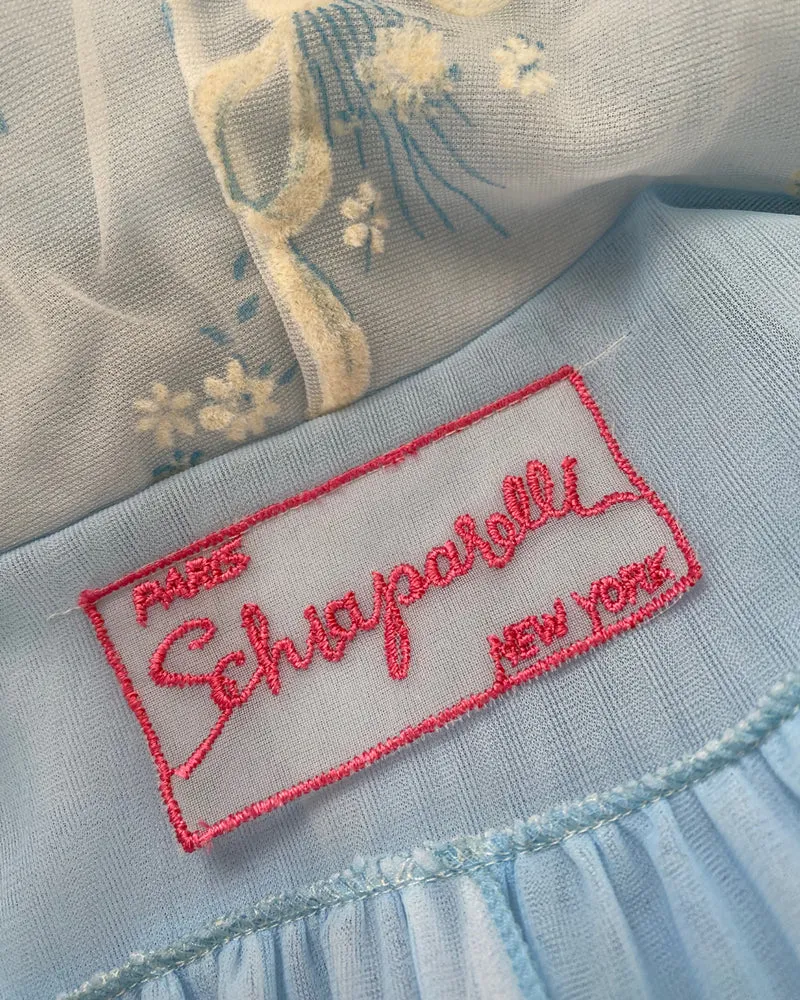 50s Schiaparelli Peignoir & Nightgown Set | S