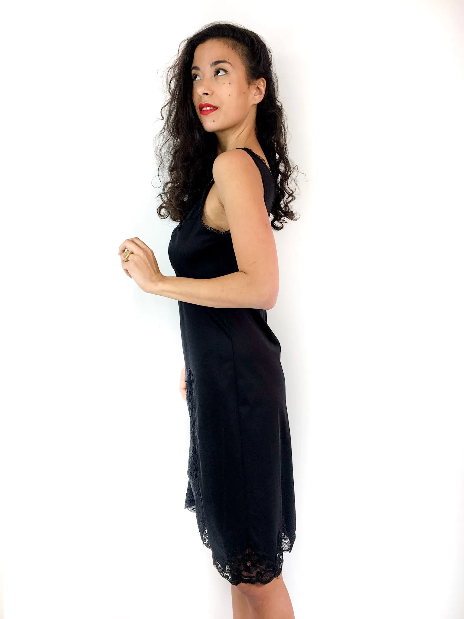 90s vintage nightgown/slip, lace cut-outs