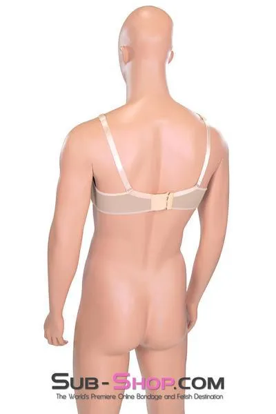 9869RS      Lola Silicone Breast and Nipples Chest Form Enhancers with Open Cup Bra, B Cup