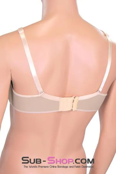 9869RS      Lola Silicone Breast and Nipples Chest Form Enhancers with Open Cup Bra, B Cup