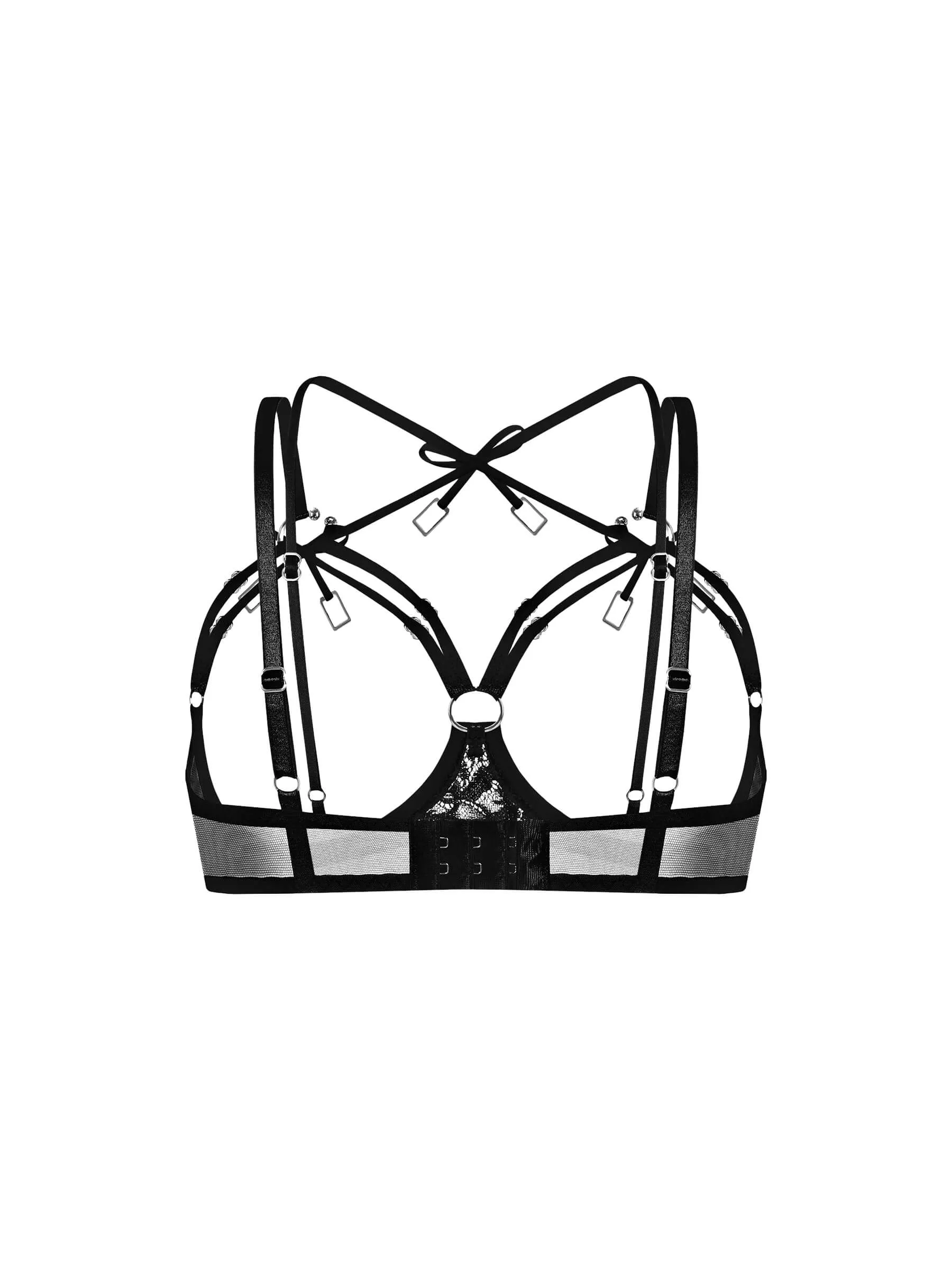 Aurora Black Open Cup Bra