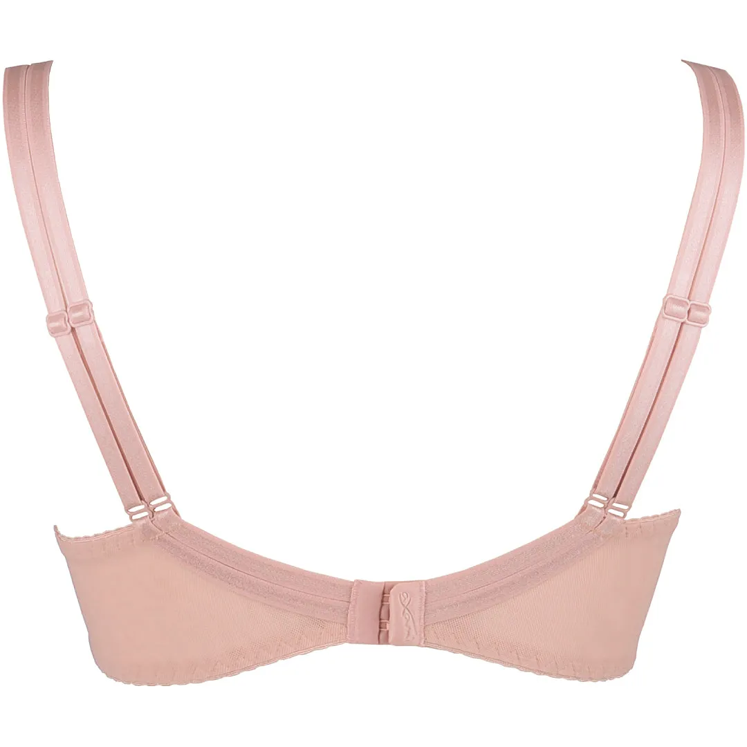 Axami Copper Rose Sheer Mesh Balconette Bra