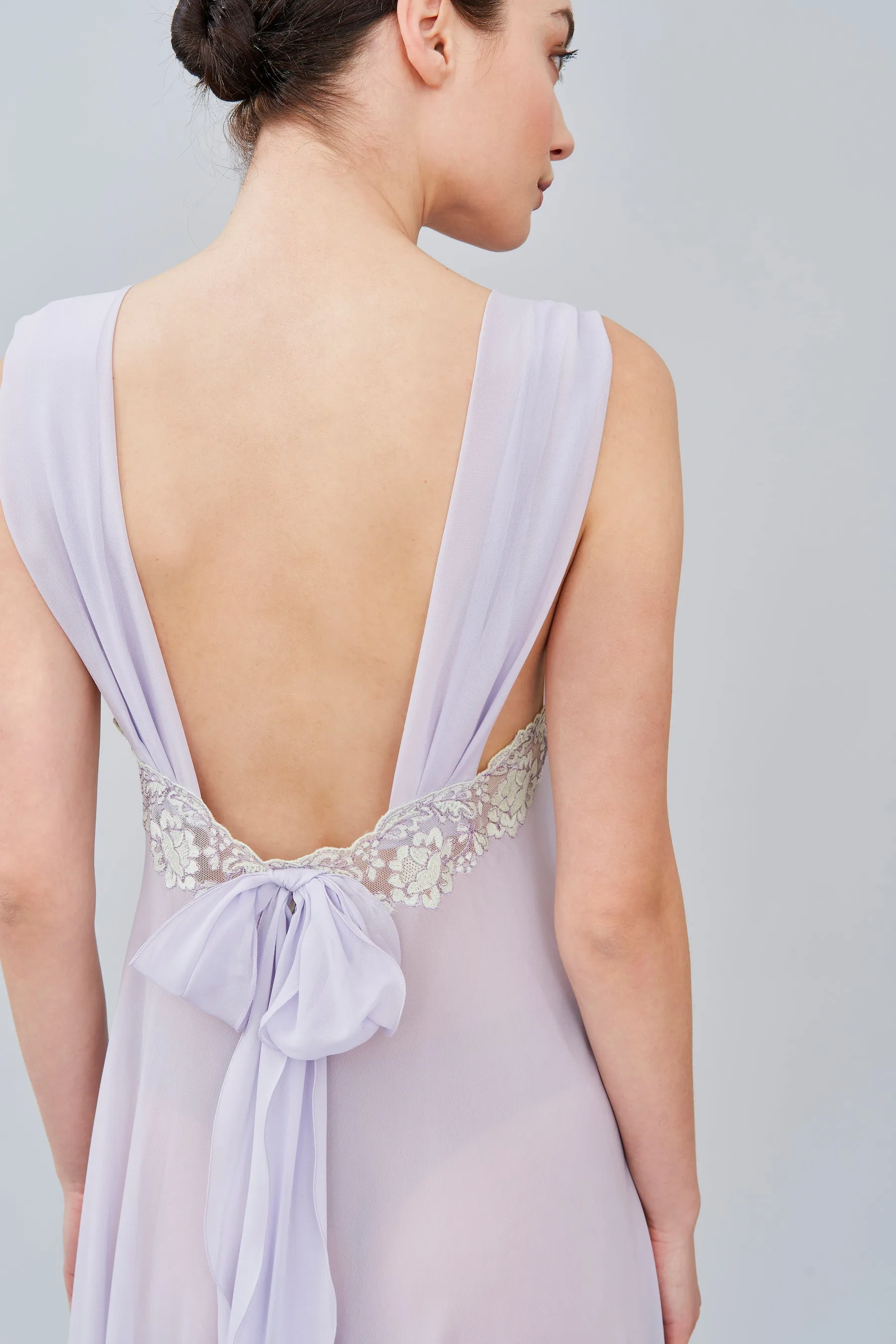 B2B - 2/5640 C - Silk Georgette Long Nightgown