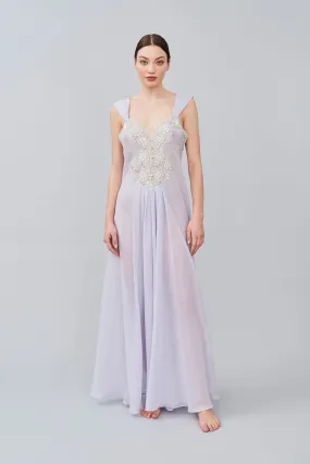 B2B - 2/5640 C - Silk Georgette Long Nightgown