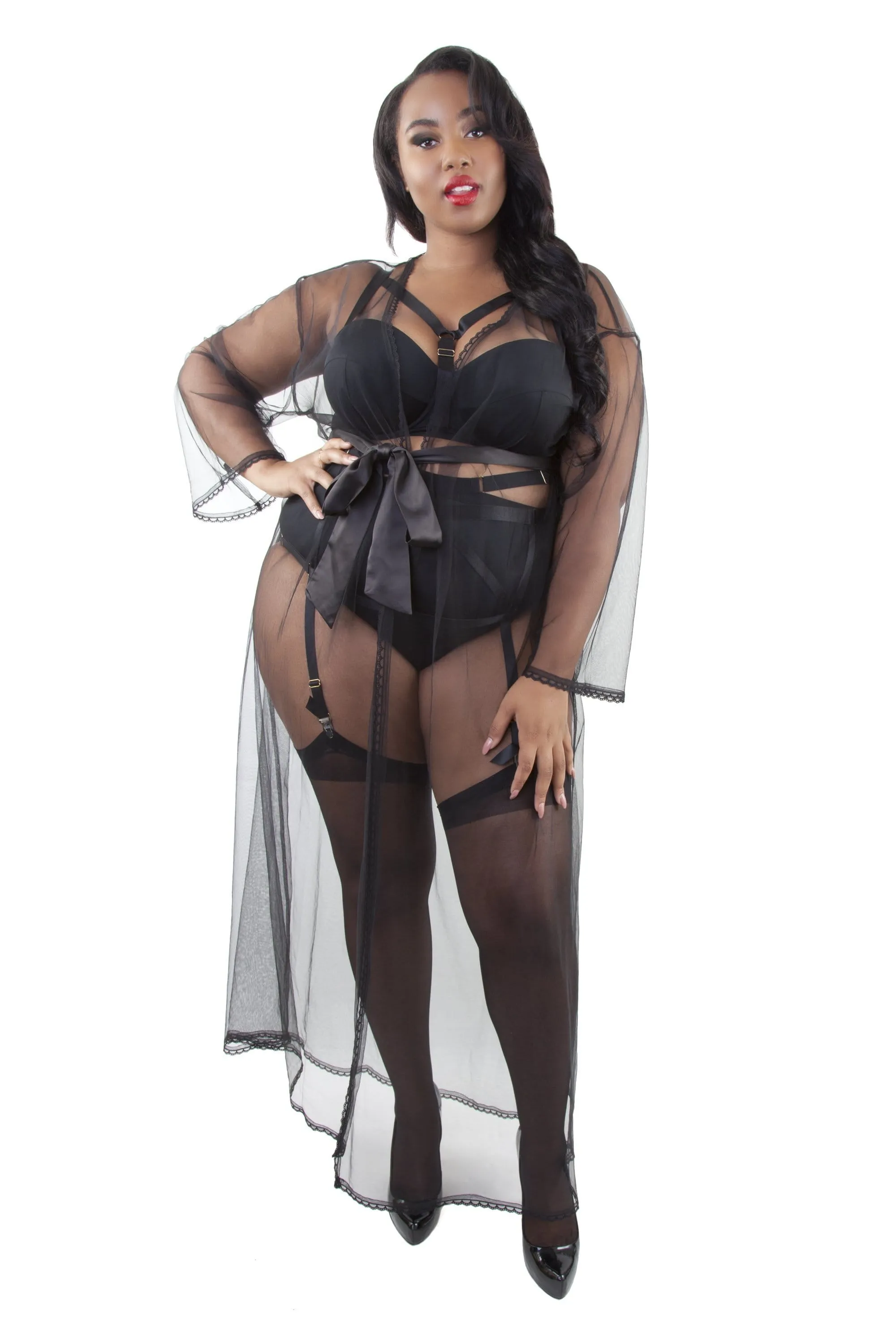 Betty Sheer Tulle Robe