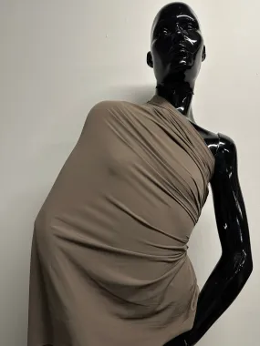Body Con Semi Sheer 4 Way Spandex in Mushroom