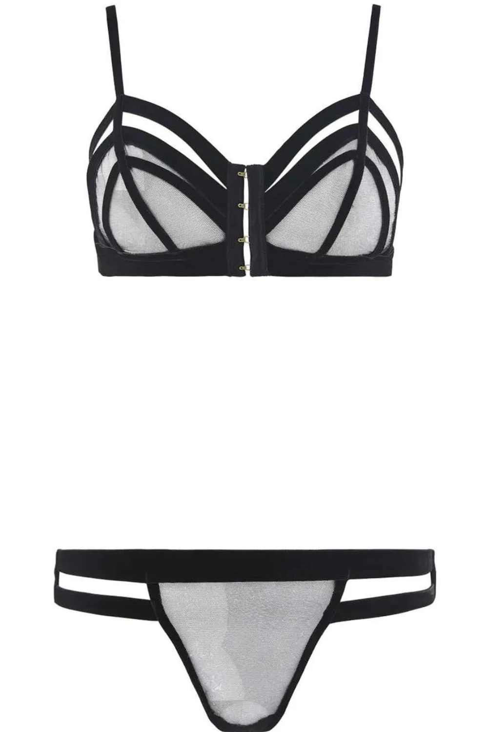 Boîte à Désir Liens de Velours Bra & Thong