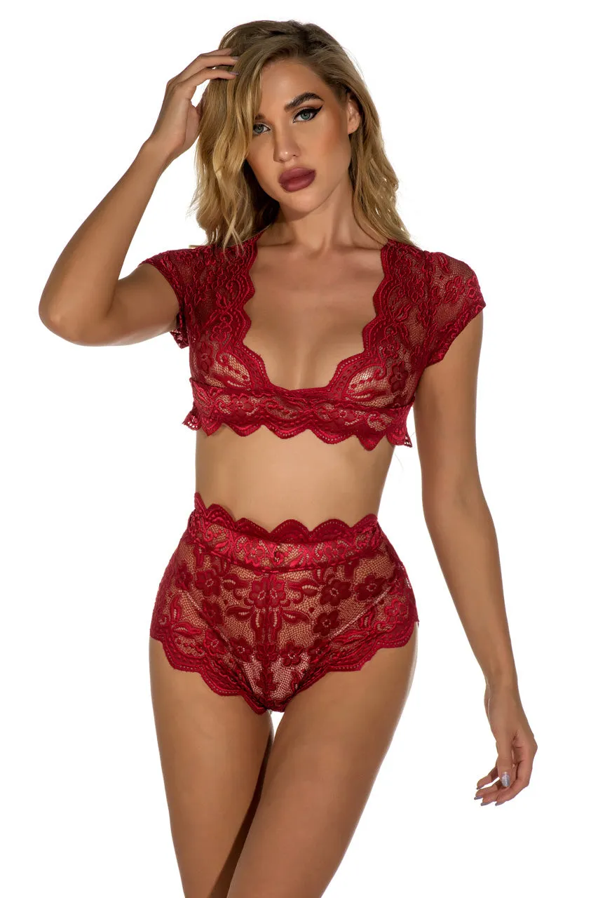 Cap Sleeve Bralette Set