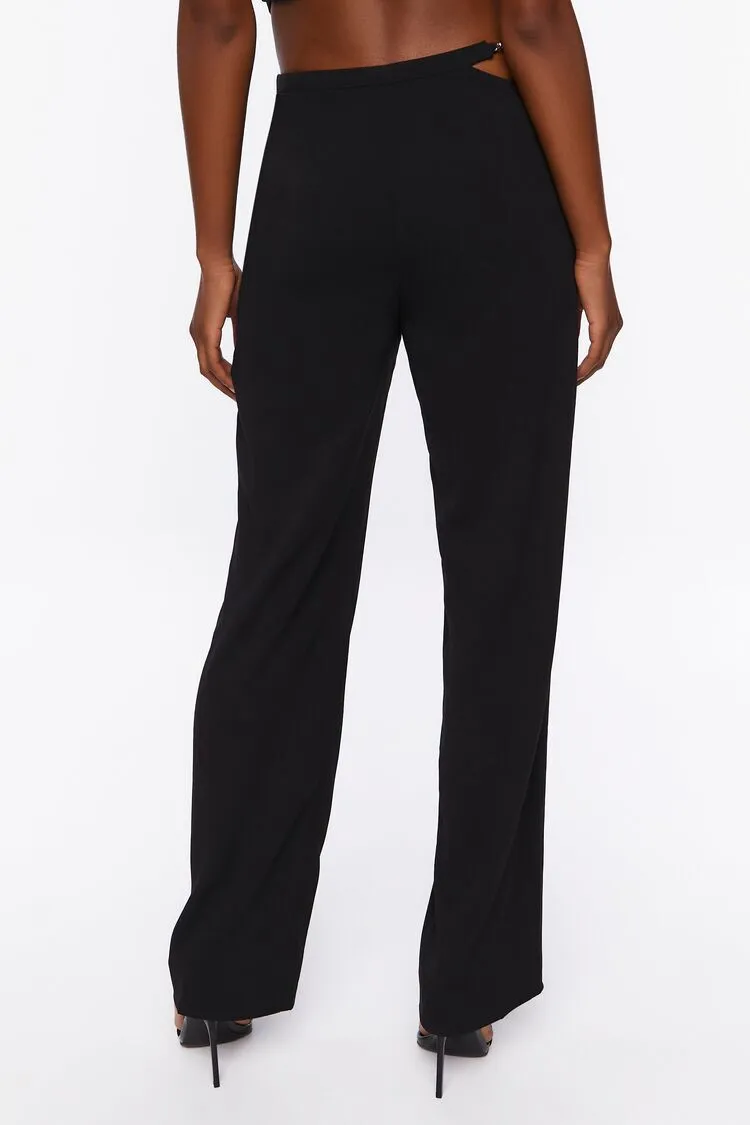 Chain Cutout Low-Rise Pants