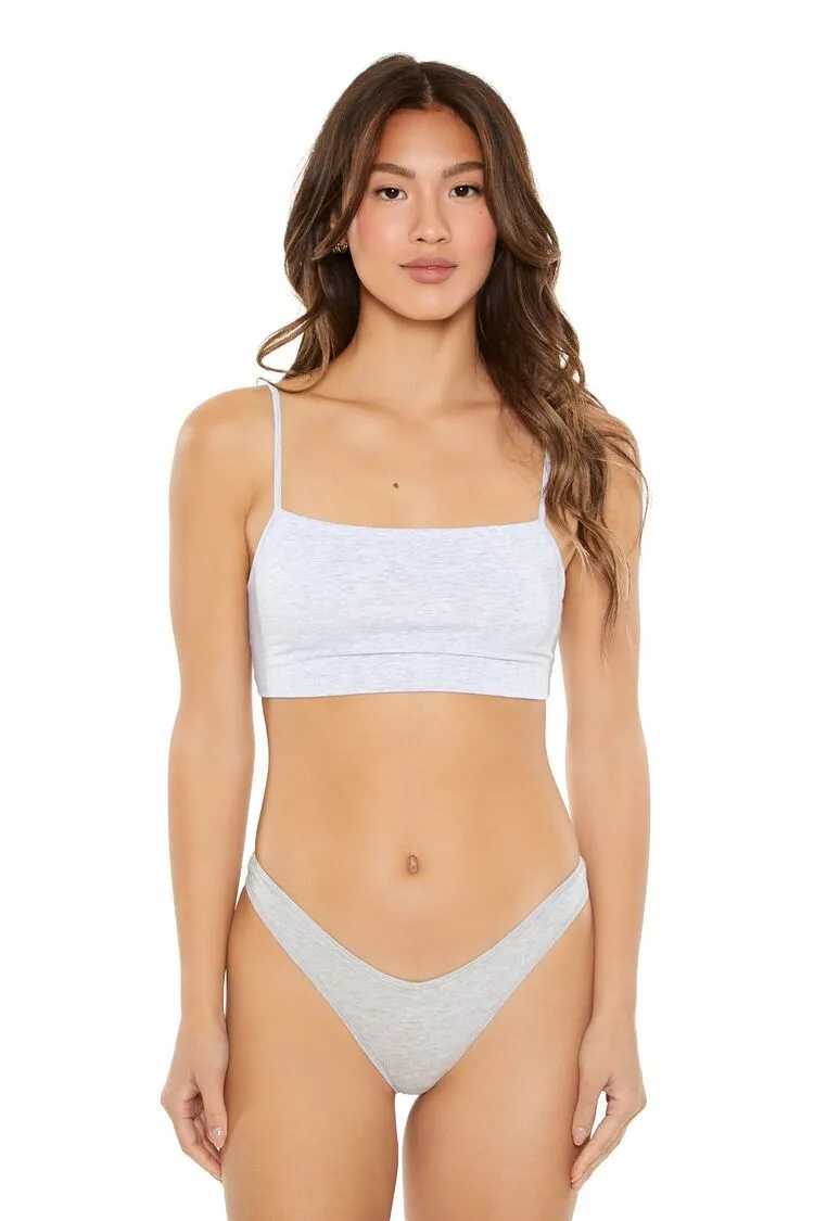 Cotton-Blend Bikini Panties