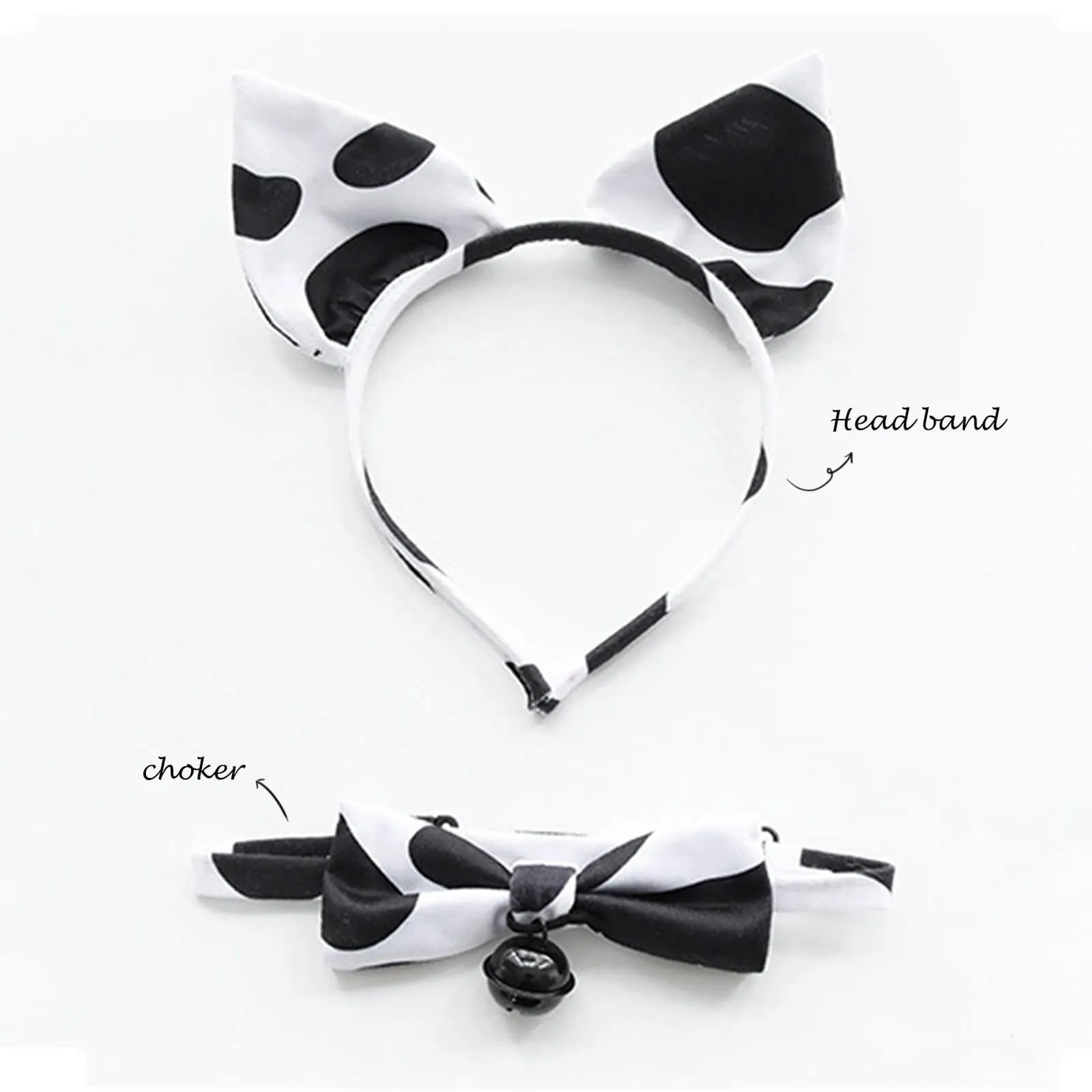 Cow Print Square Anime Lingerie Lolita Japanese Cosplay Bikini Costume Set