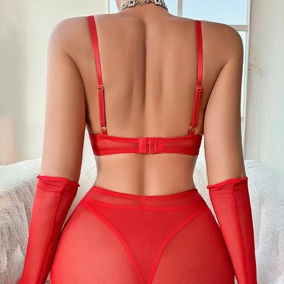 Crystal Heart Lingerie Set