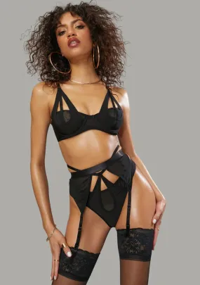 Deep Divin' Mesh Knit Lingerie Set