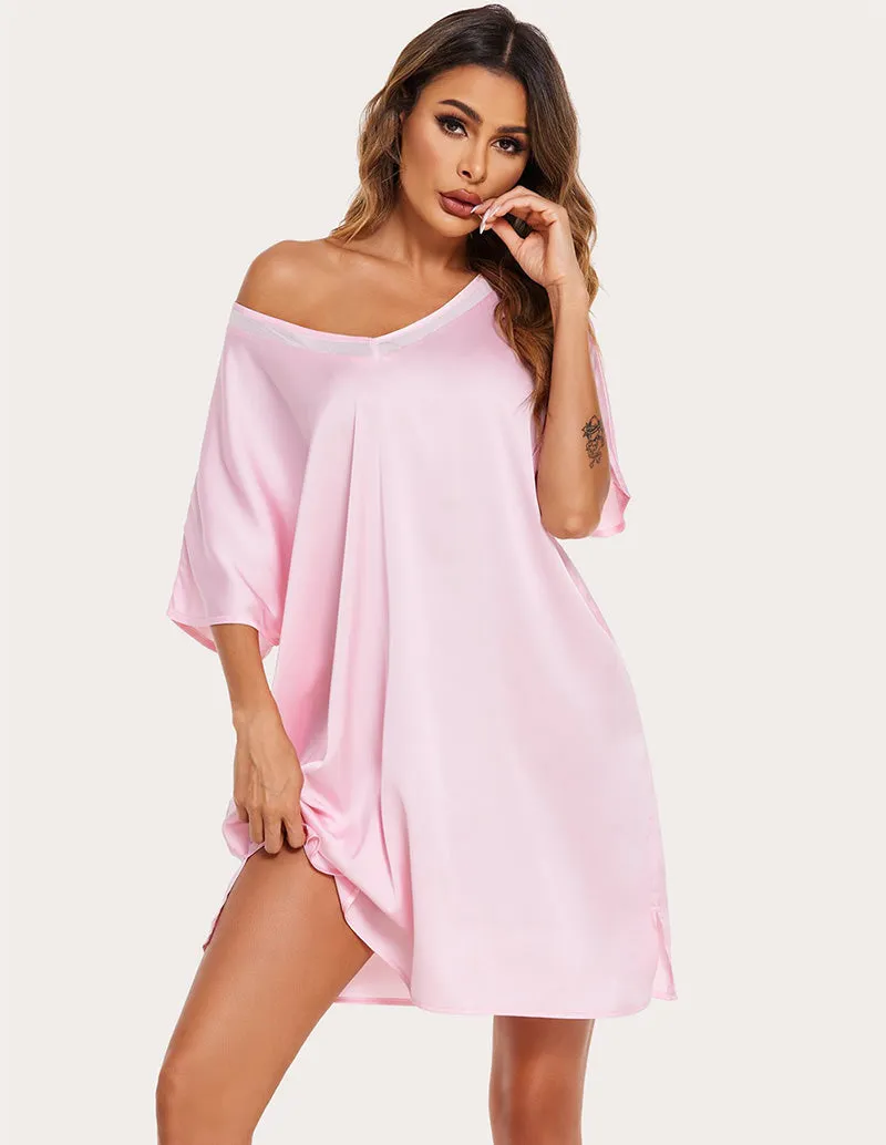 Ekouaer Satin Silk Night Dress (US Only)
