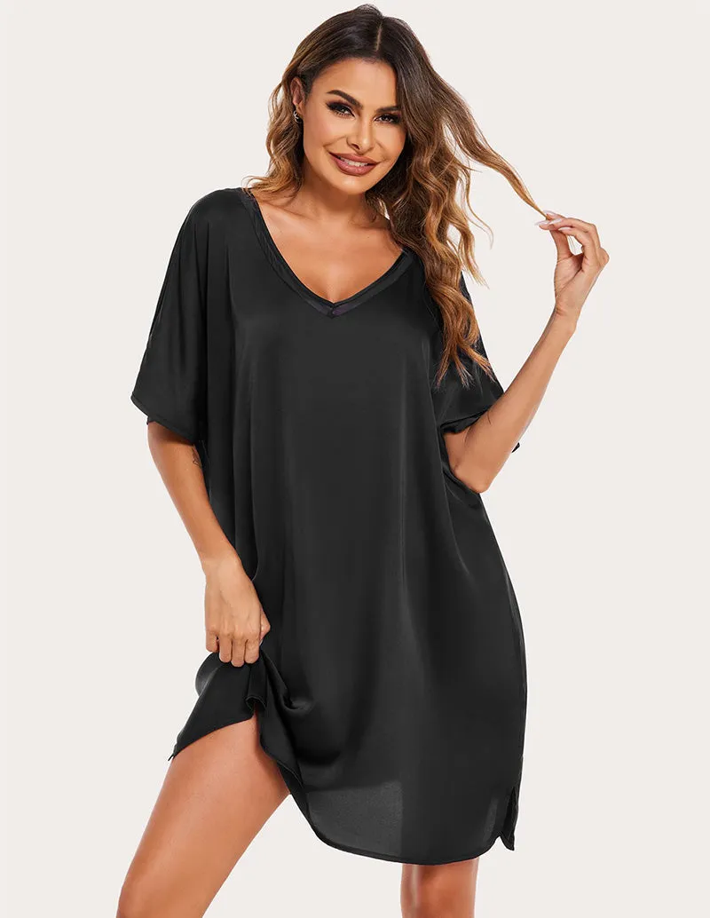 Ekouaer Satin Silk Night Dress (US Only)