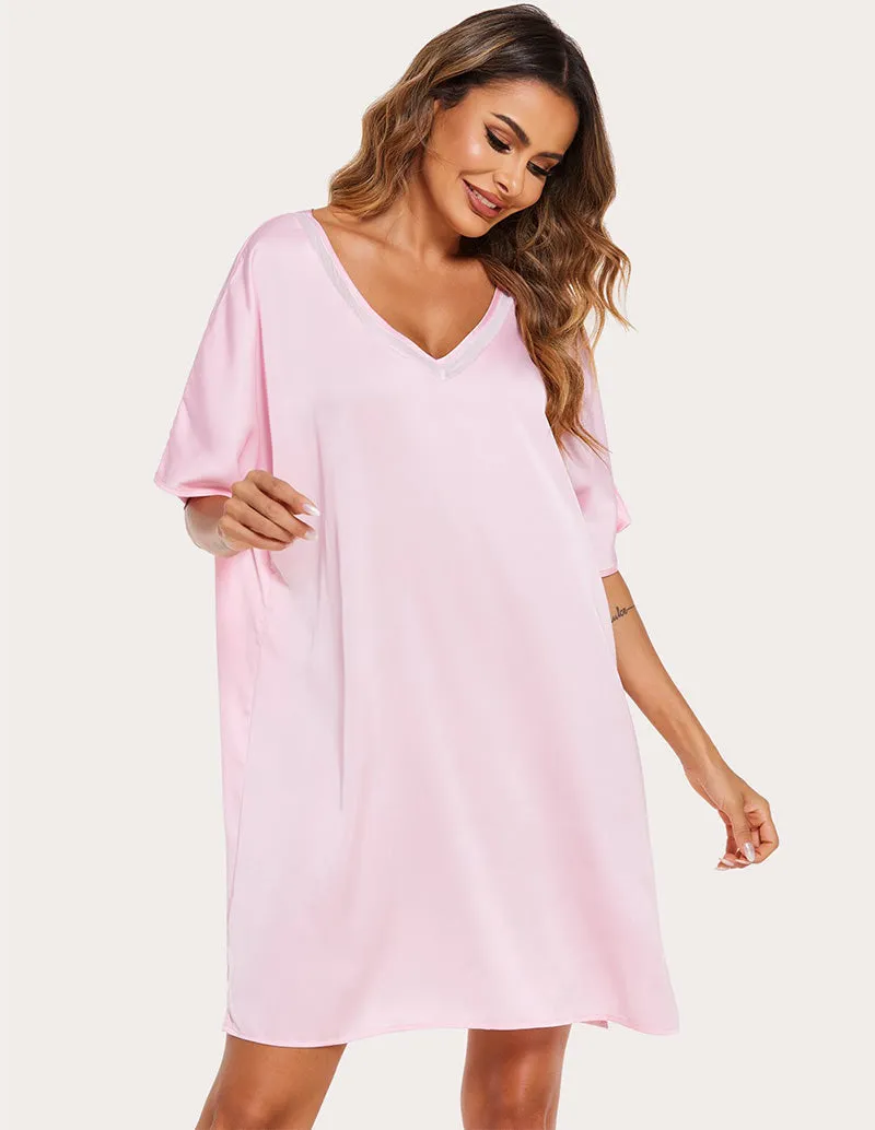 Ekouaer Satin Silk Night Dress (US Only)
