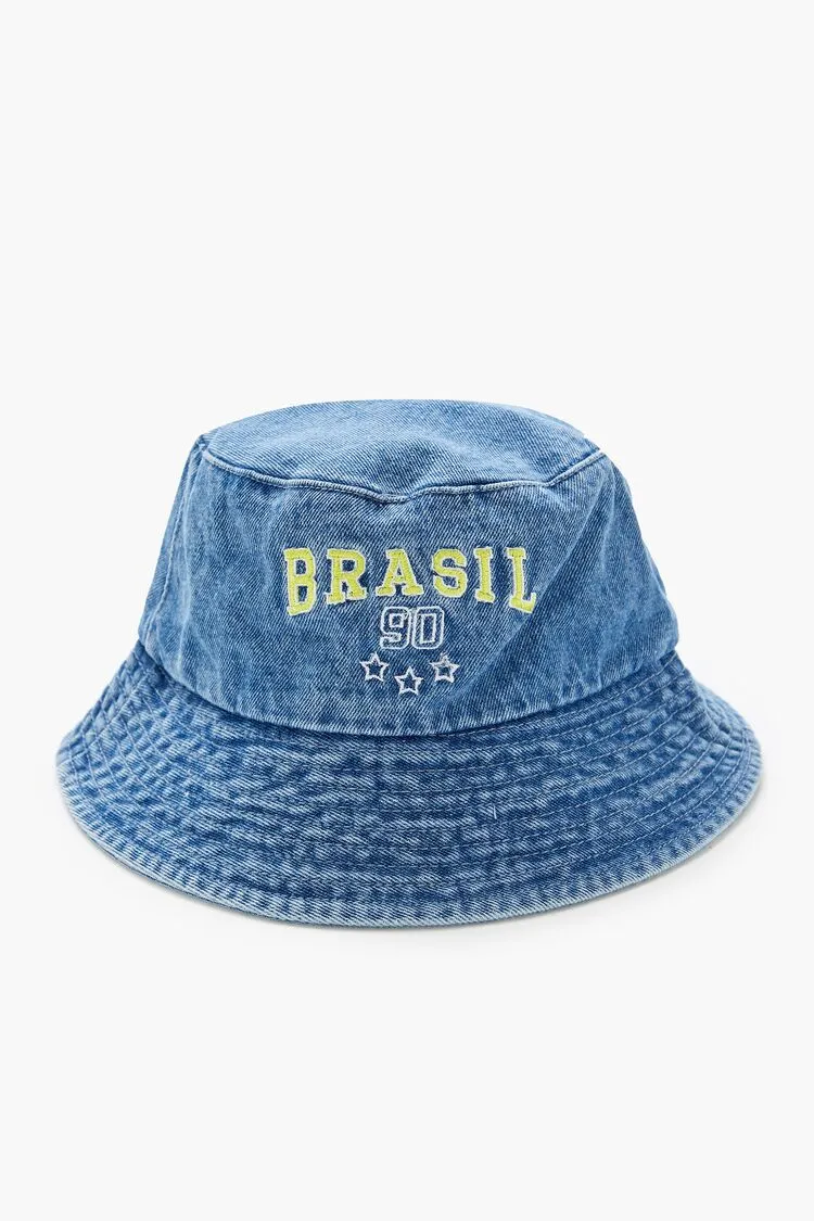 Embroidered Brasil Bucket Hat
