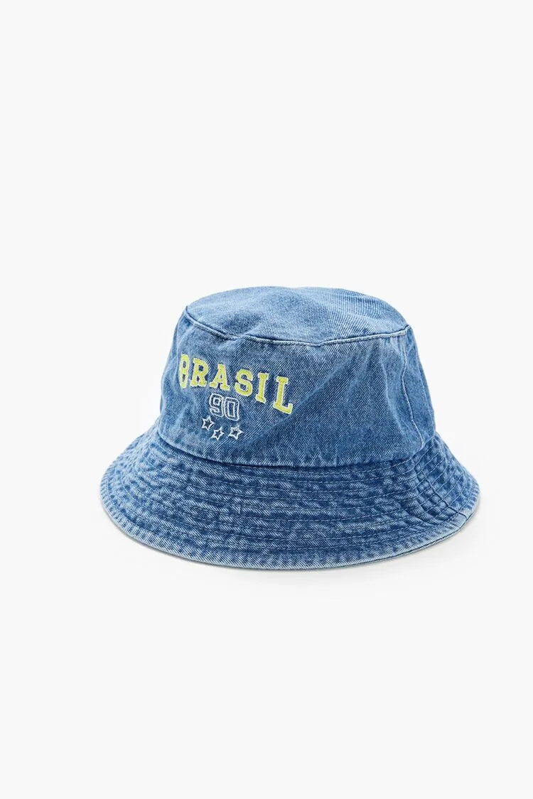 Embroidered Brasil Bucket Hat