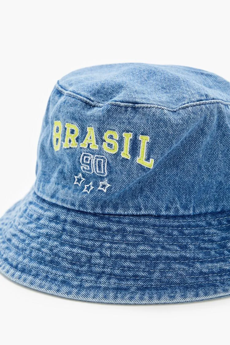 Embroidered Brasil Bucket Hat