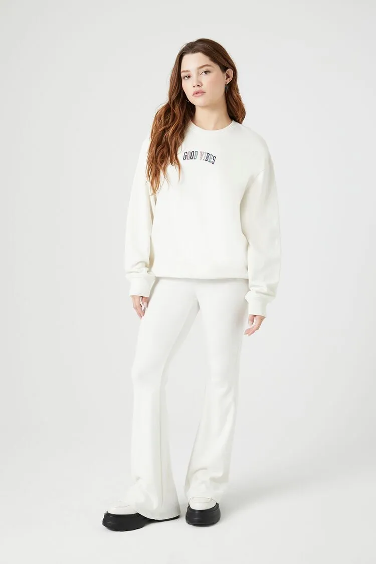 Embroidered Good Vibes Pullover