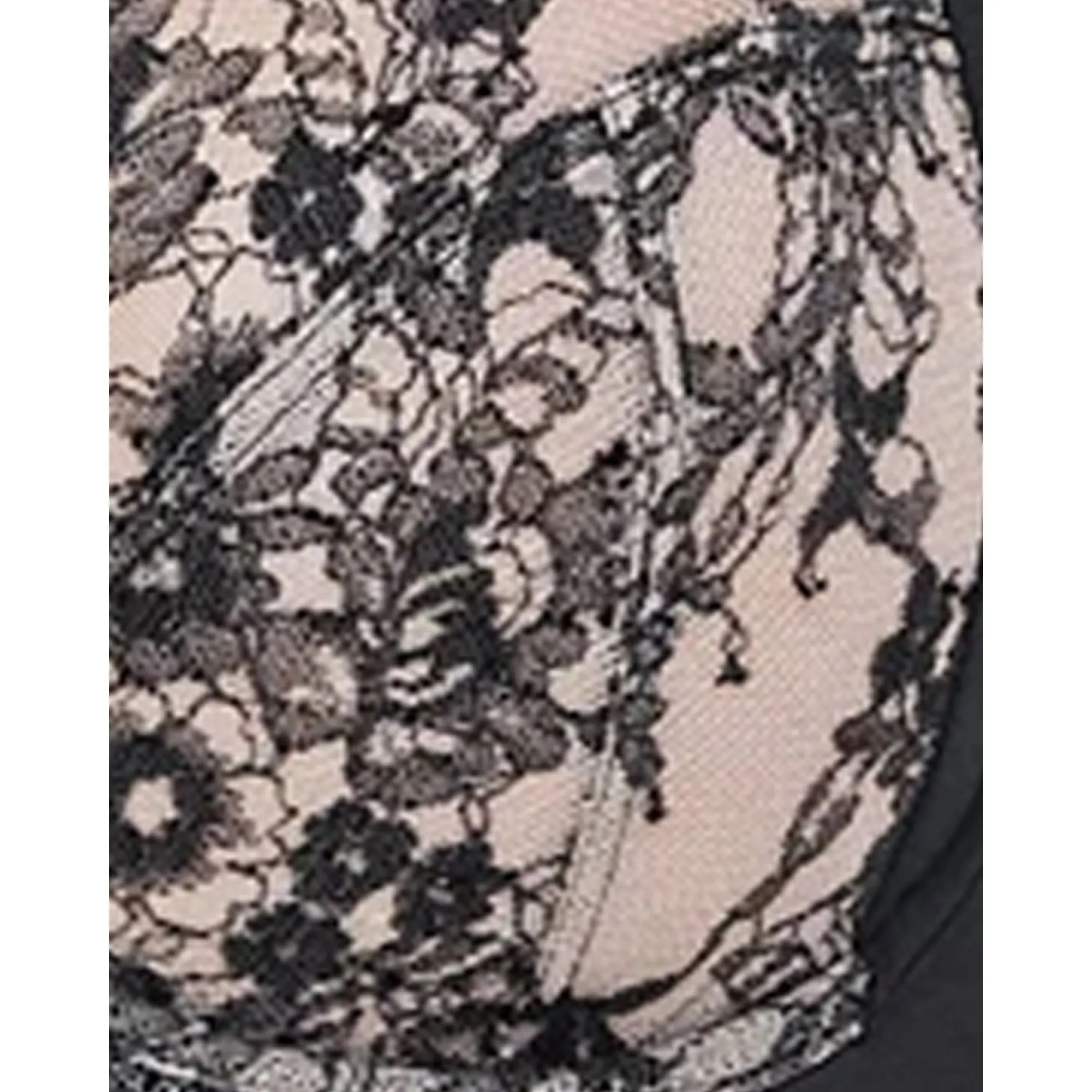 Entice Fuller Bust Sheer Lace Bra with Side Support Black/Nylon