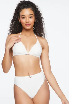 Eyelet High-Rise Bikini Bottoms