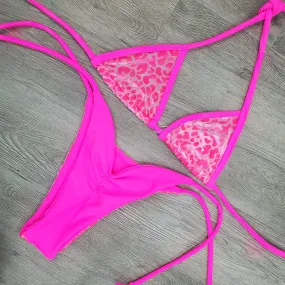 Feline Fuchsia Triangle Top
