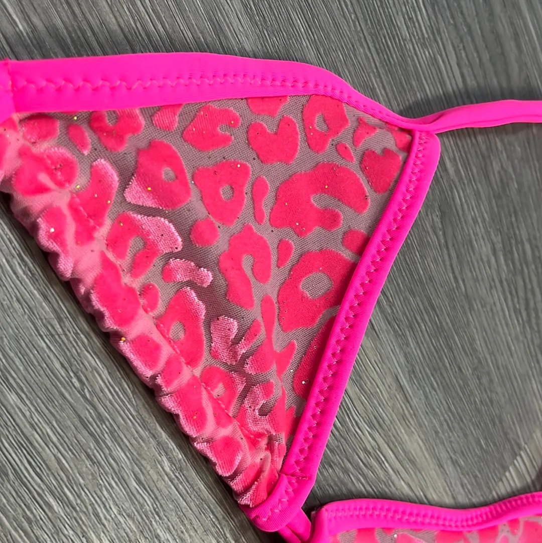 Feline Fuchsia Triangle Top