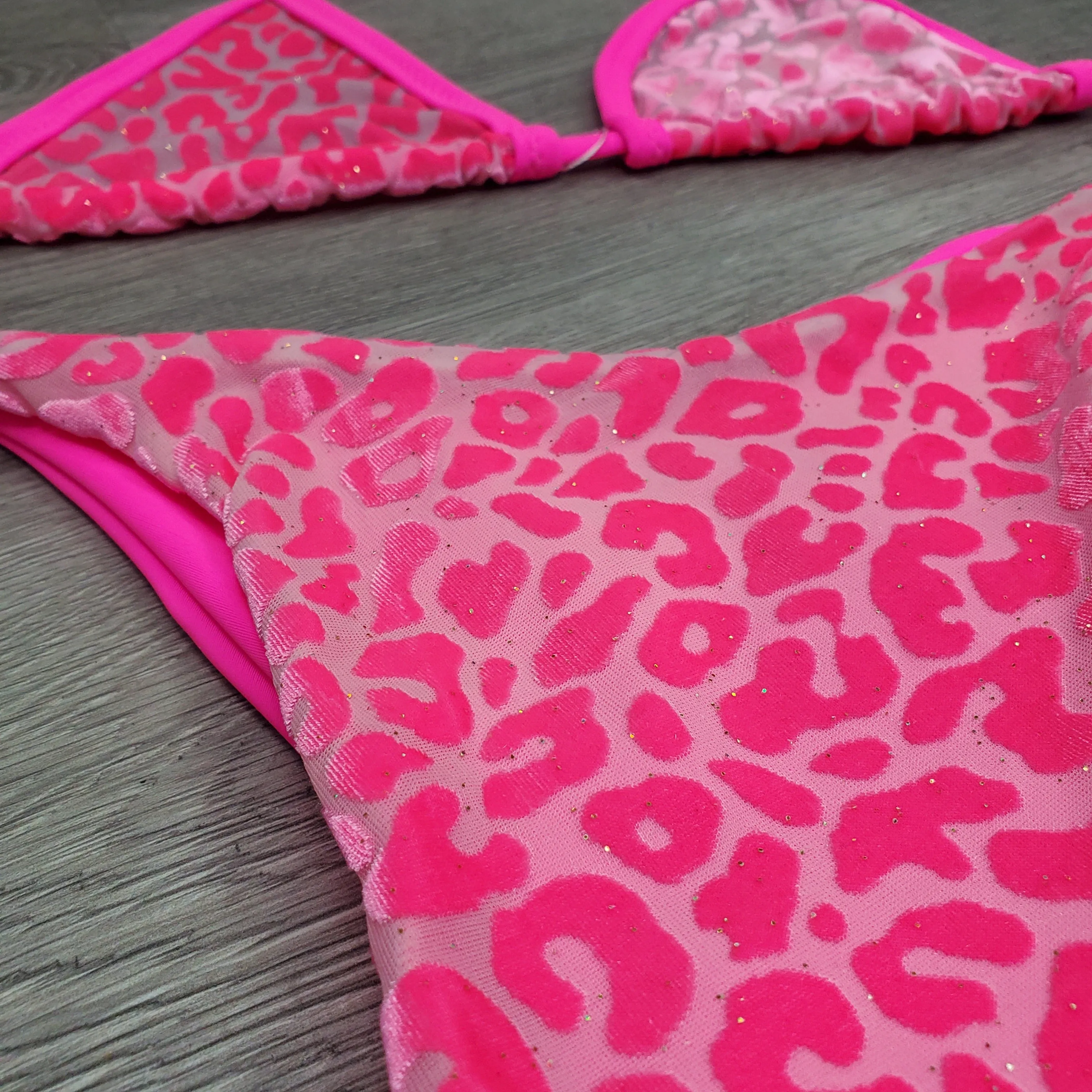 Feline Fuchsia Triangle Top
