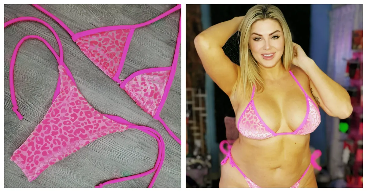 Feline Fuchsia Triangle Top