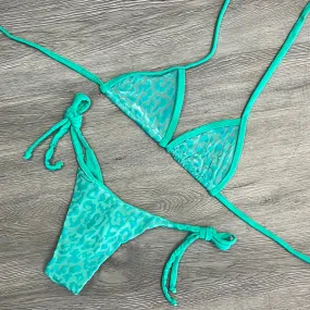 Feline Turquoise Triangle Top