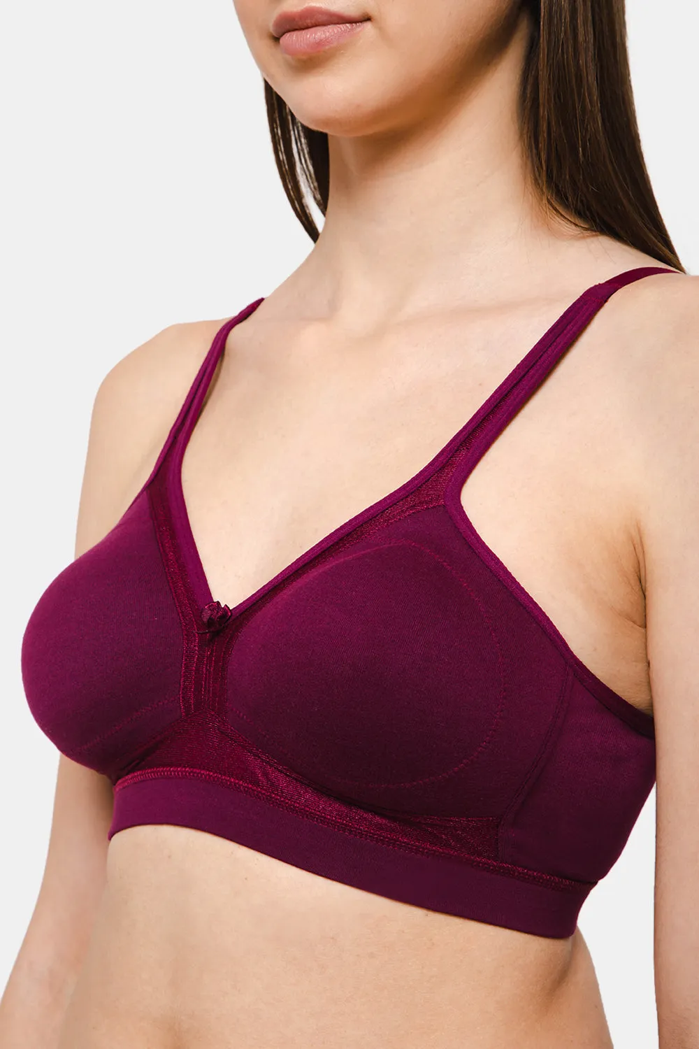 Full Coverage Non-Padded Non-Wired Intimacy T-Shirt Saree Bra - DEF F