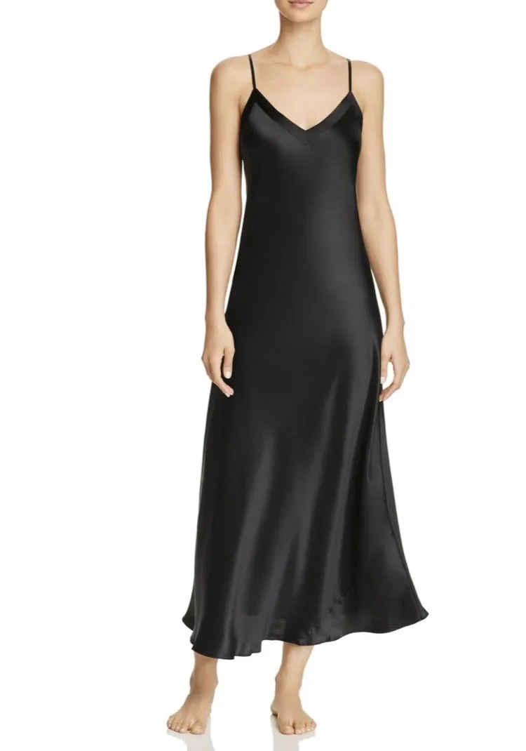 GINIA Long Silk Chemise