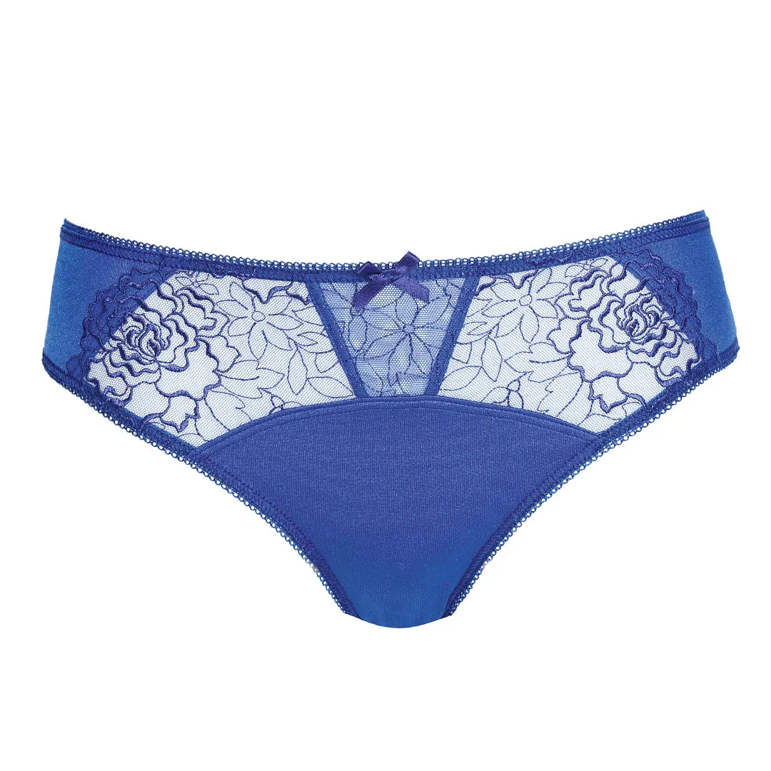 Gorteks Pamela Sapphire Semi Sheer Low Rise Bikini Panty