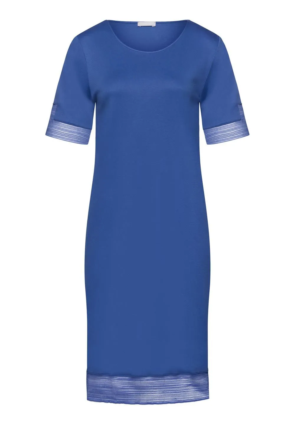 Hanro - Sophie  Cotton Lace Trim Nightie | Blue Horizon