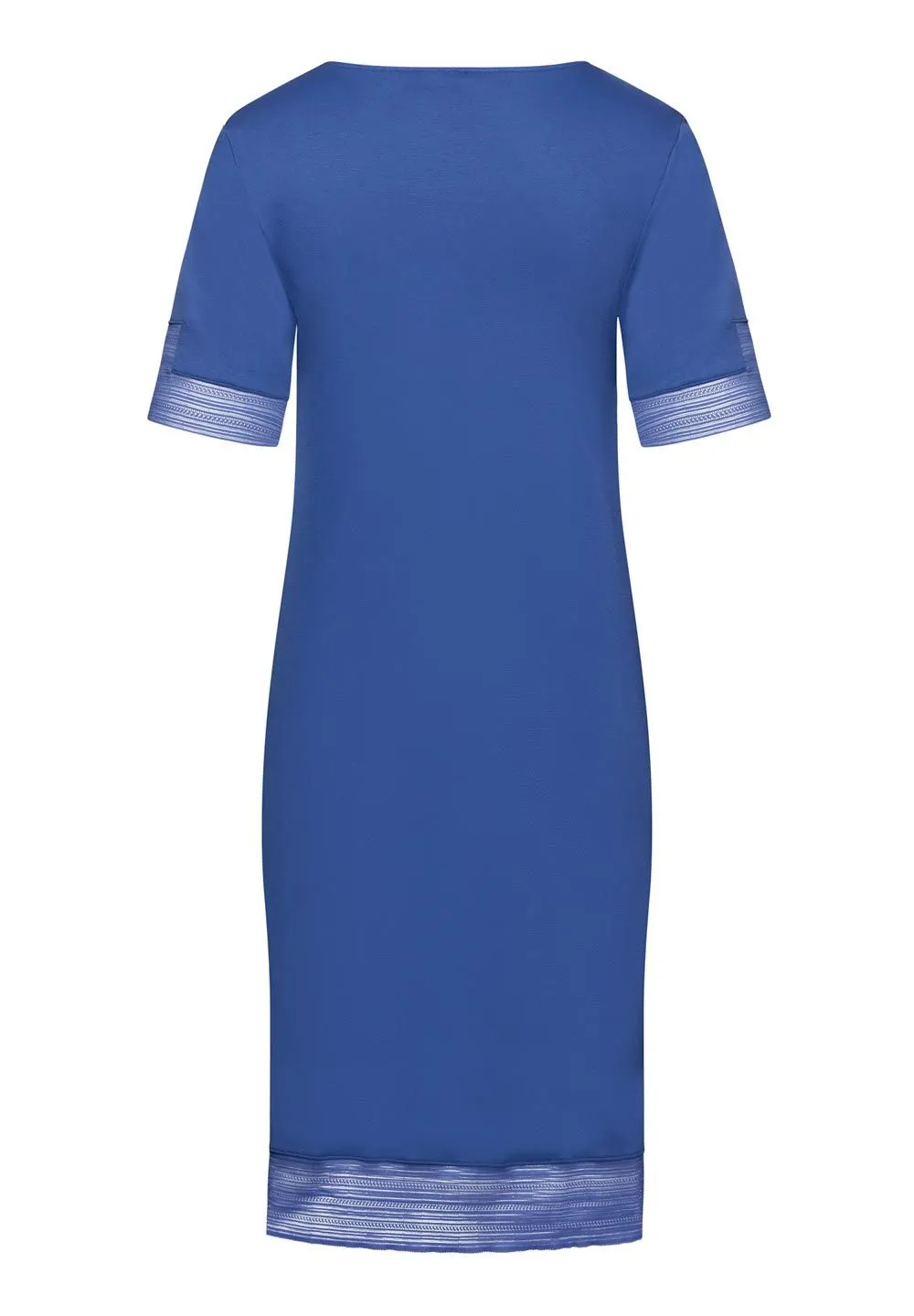 Hanro - Sophie  Cotton Lace Trim Nightie | Blue Horizon