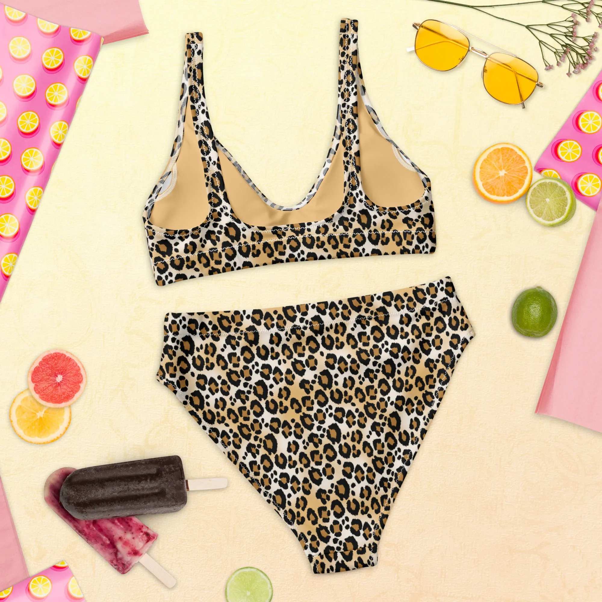 High Waisted Bikini Womens (Glamourange Luxury Bikini High Waisted - 003 Patterns Model)