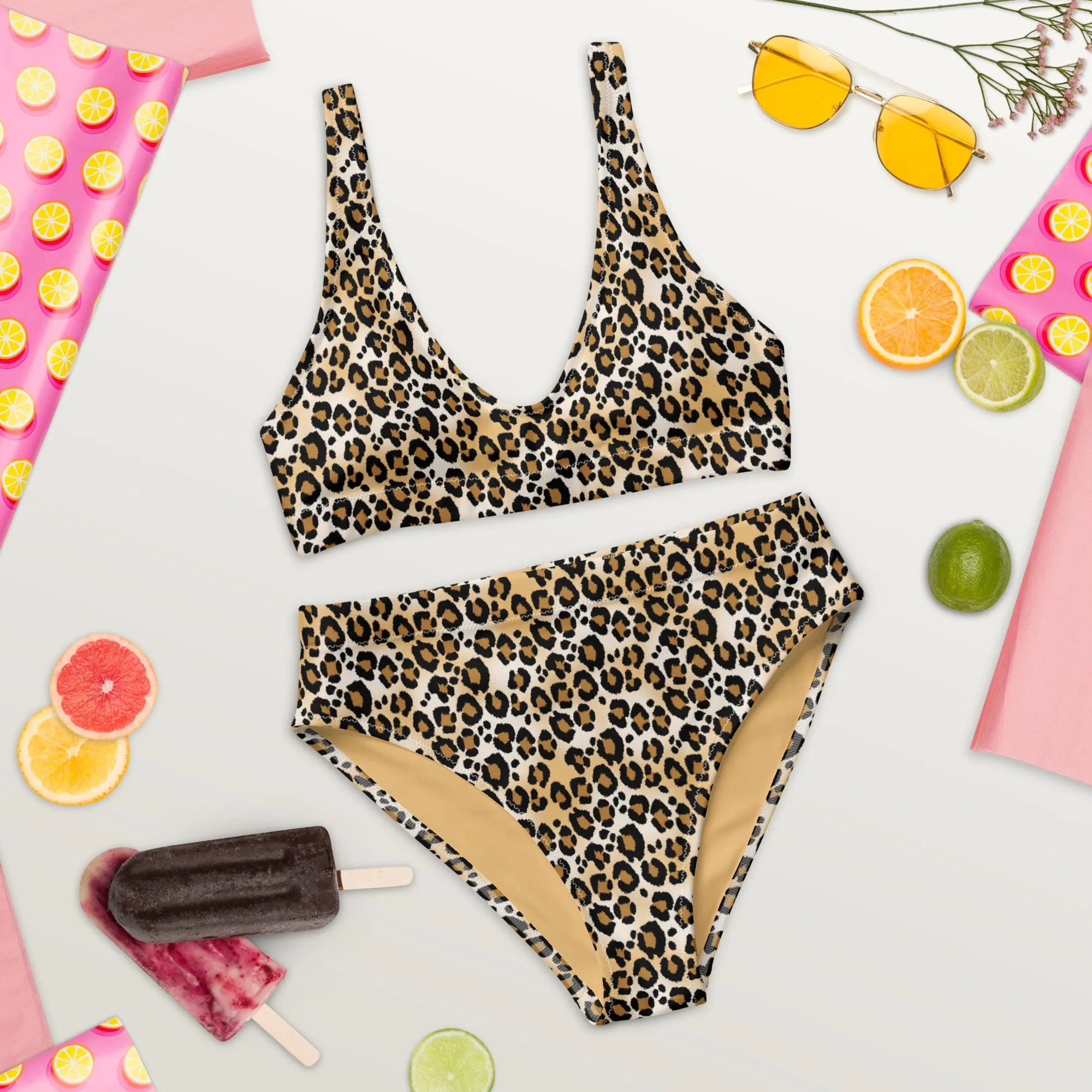 High Waisted Bikini Womens (Glamourange Luxury Bikini High Waisted - 003 Patterns Model)