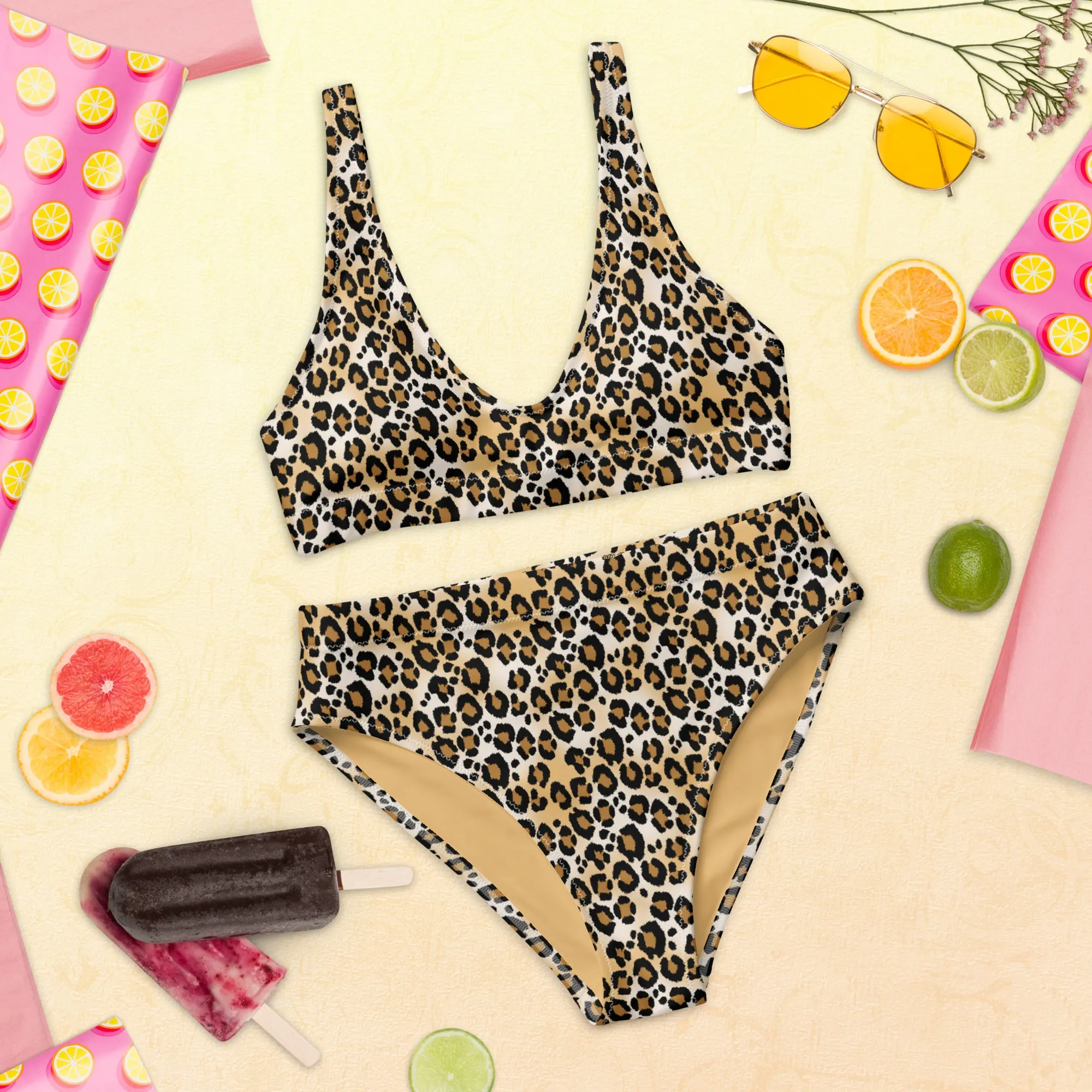 High Waisted Bikini Womens (Glamourange Luxury Bikini High Waisted - 003 Patterns Model)