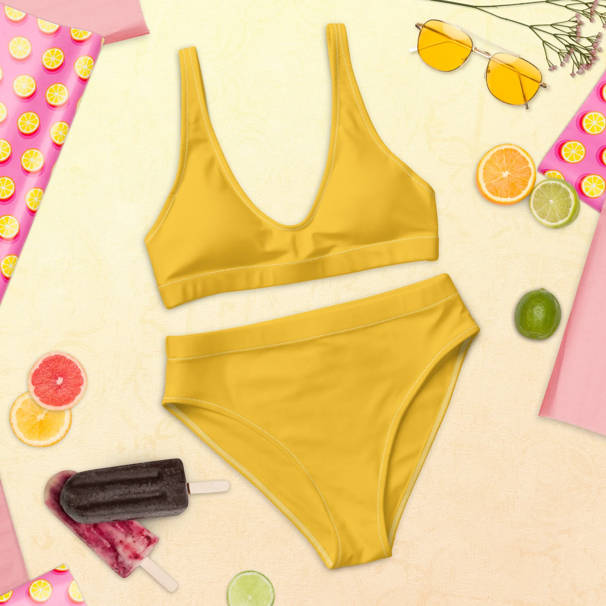 High Waisted Bikini Womens (Glamourange Luxury Bikini High Waisted - 006 Colours Model)