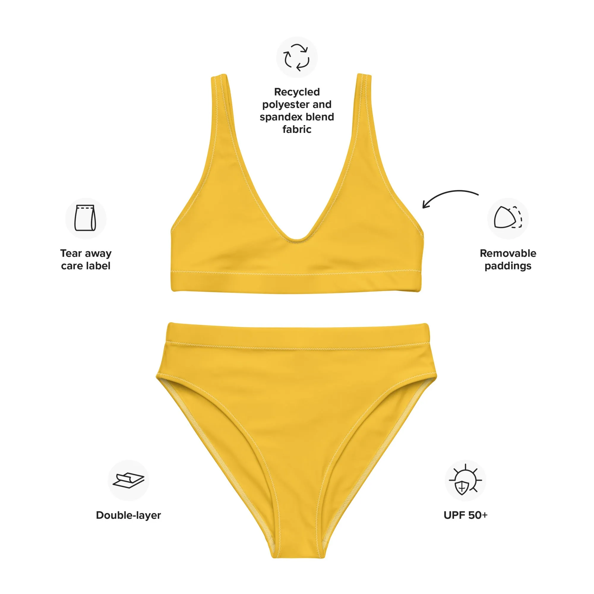 High Waisted Bikini Womens (Glamourange Luxury Bikini High Waisted - 006 Colours Model)