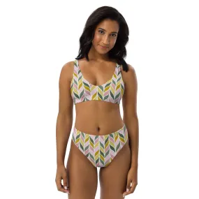 High Waisted Bikini Womens (Glamourange Luxury Bikini High Waisted - 0090 Patterns Model)