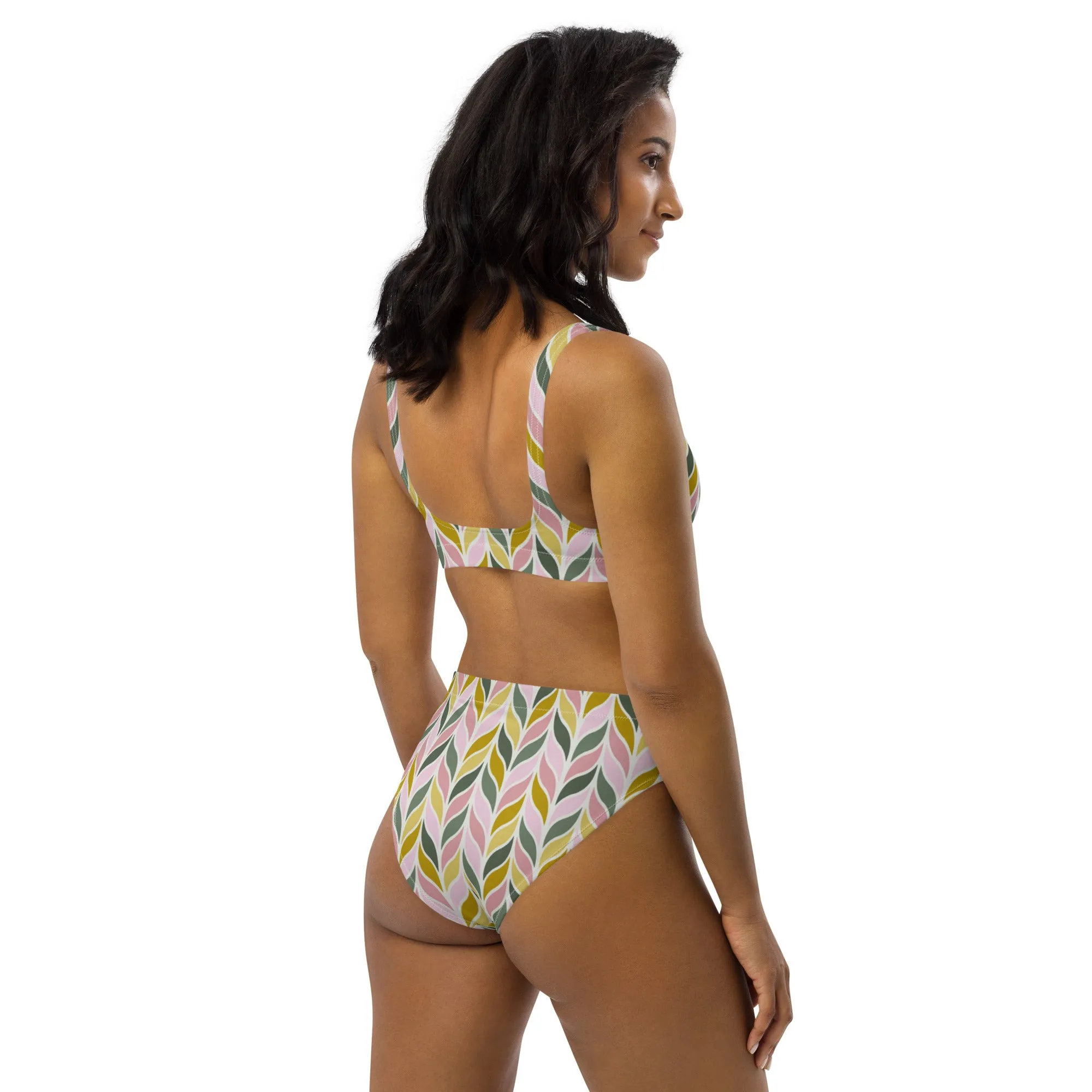 High Waisted Bikini Womens (Glamourange Luxury Bikini High Waisted - 0090 Patterns Model)