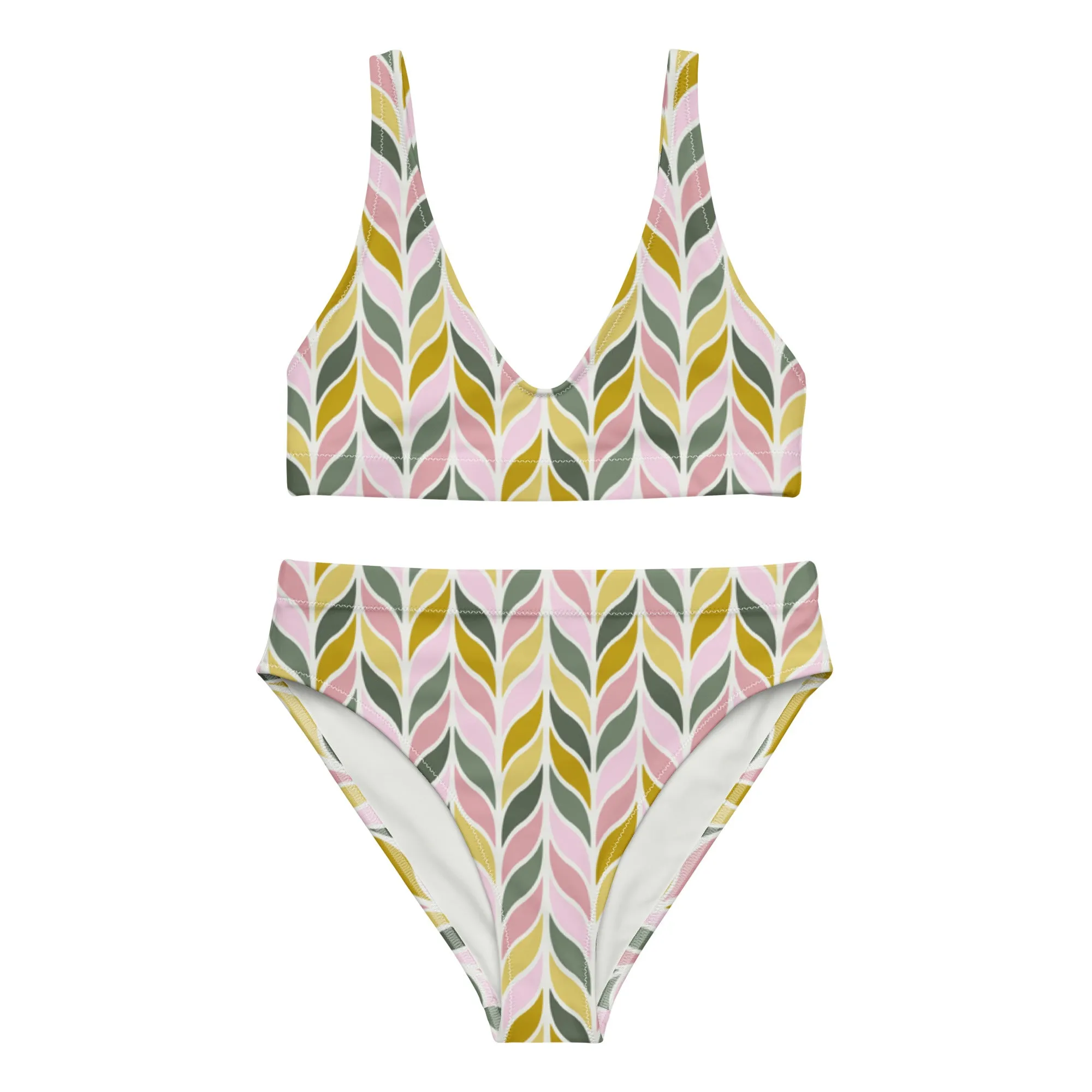 High Waisted Bikini Womens (Glamourange Luxury Bikini High Waisted - 0090 Patterns Model)