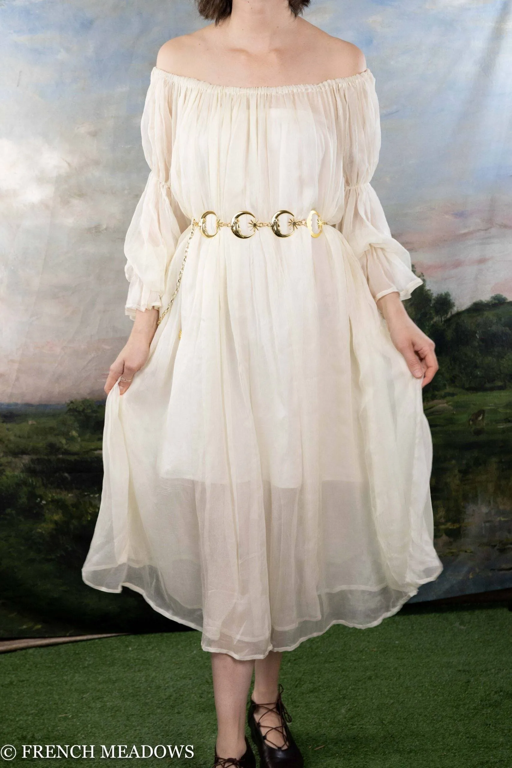 Ivory Silk Chiffon Chemise